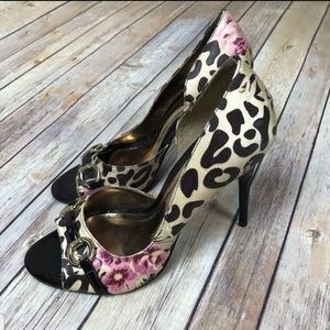 🖤🐆🖤 Carlos Santana Leopard Floral Heels -  "Buckle"🌹